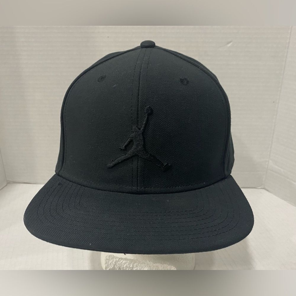 Jumpman NIKE Jordan Black Snap Back Adjustable Hat Gym Golf LOGO Cap Mens